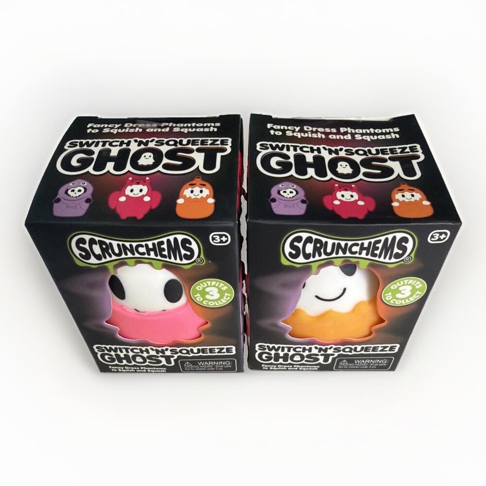 Tobar Scrunchems viral Halloween squishy switch and squeeze ghosts Pink lot of 2